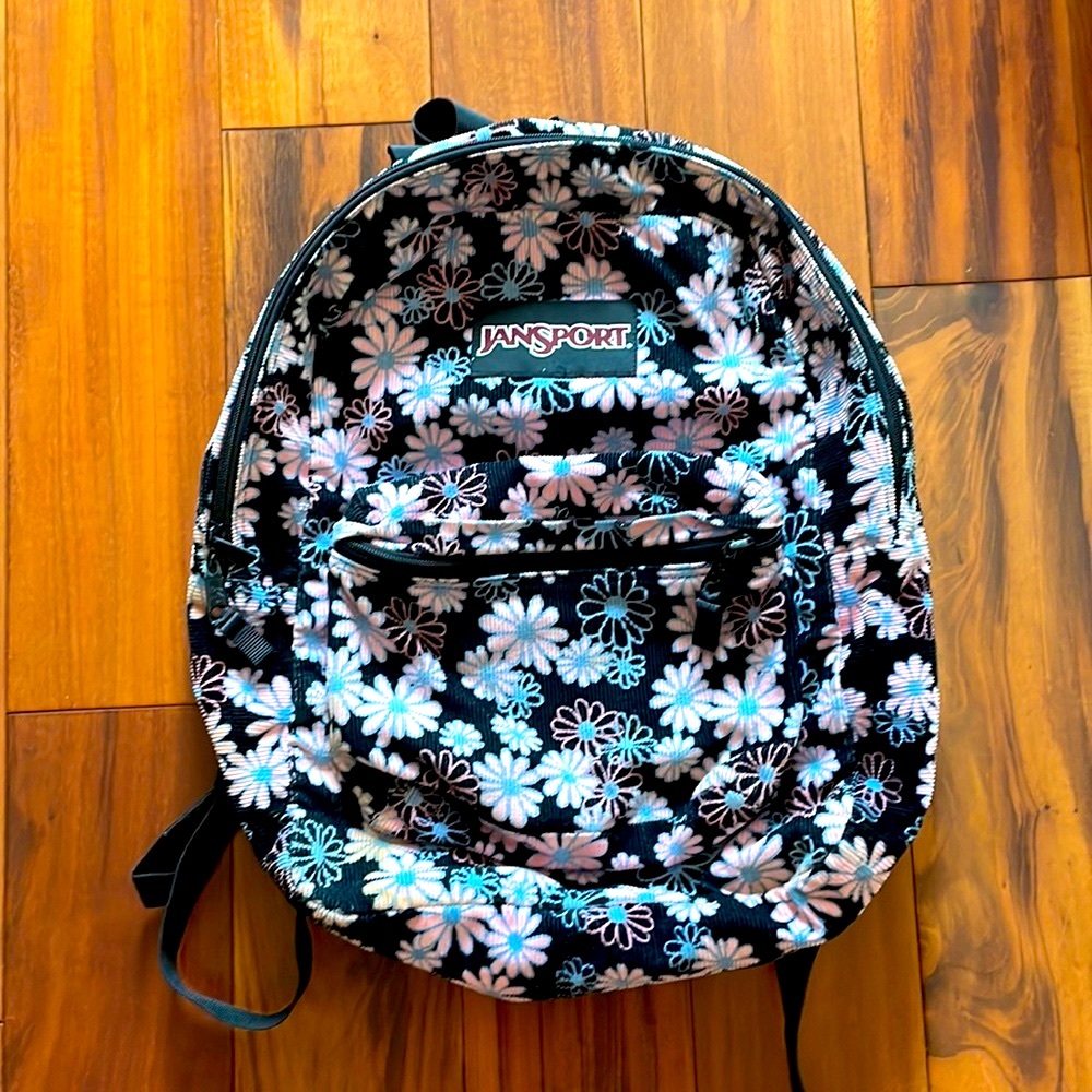 Jansport Corduroy Floral Backpack 🎒